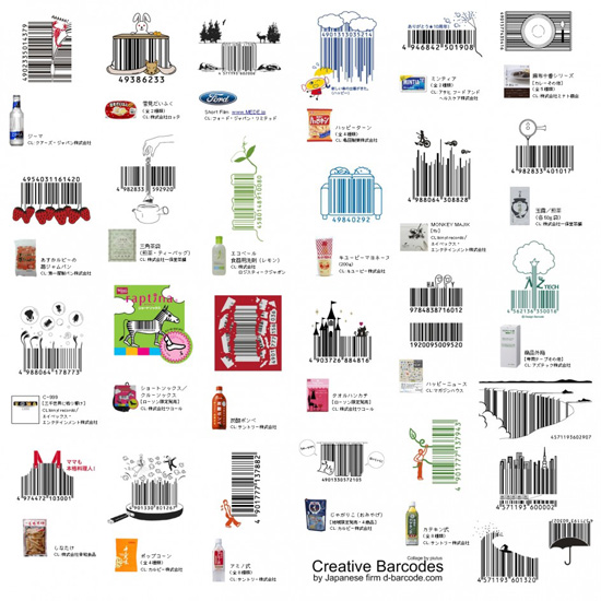 Creative & unique japanese bar codes