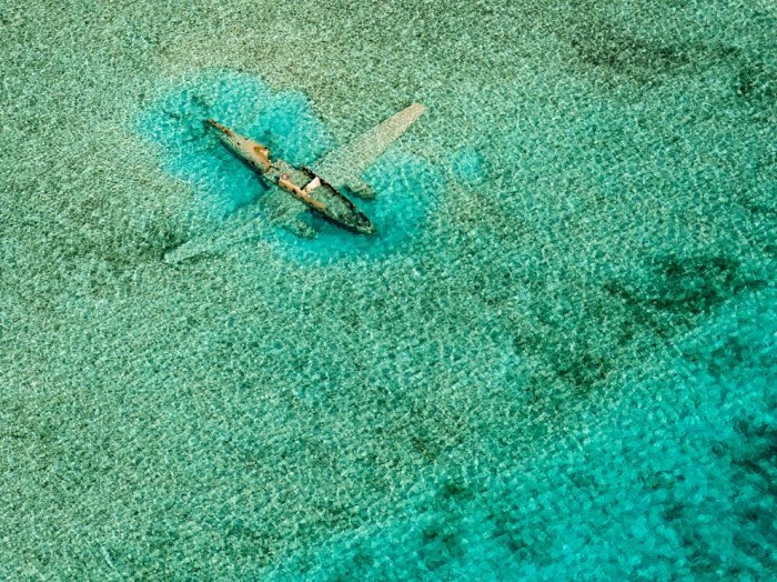 Avion échoué aux Bahamas