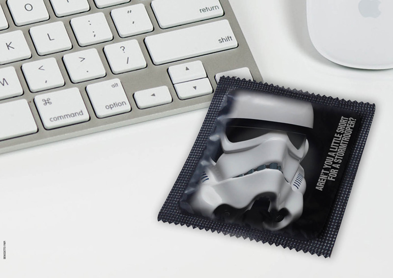 Aren't you a little short for a stormtrooper ? - Condoms ©Benedetto Papi