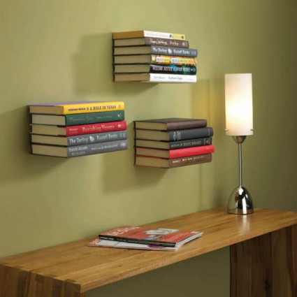 Invisible bookshelf by Umbra