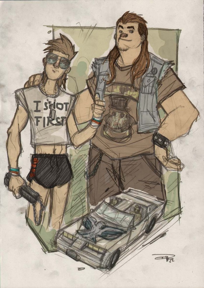 Han & Chewie - Star Wars 80s @Denis Medri