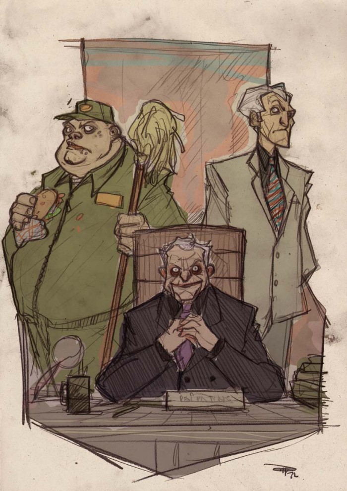 Palpatin, Jabba the hutt and Tarkin - Star Wars 80s @Denis Medri