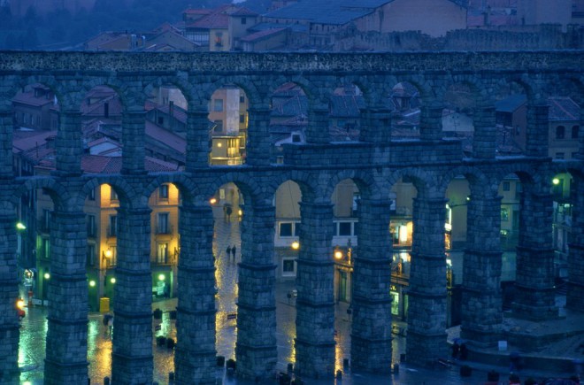 Roman Aqueduct, Spain by James L. Stanfield