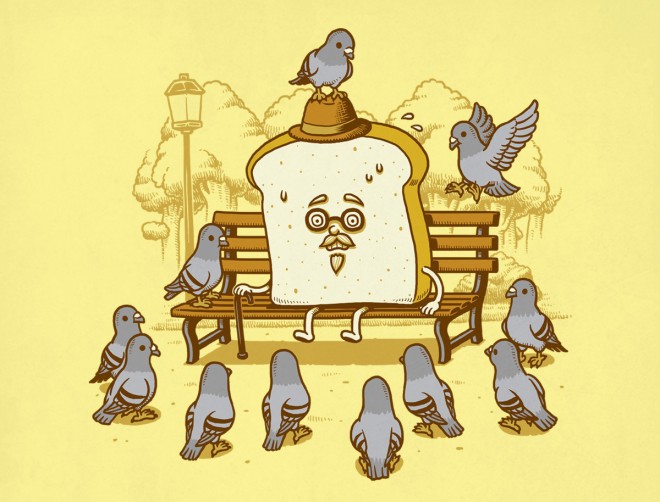 Pigeons And The Bread