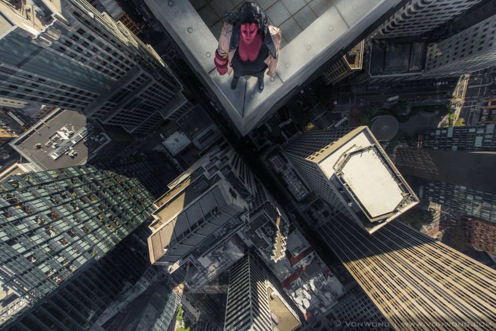 Hell Girl - Superheroes on Skyscrapers by Von Wong