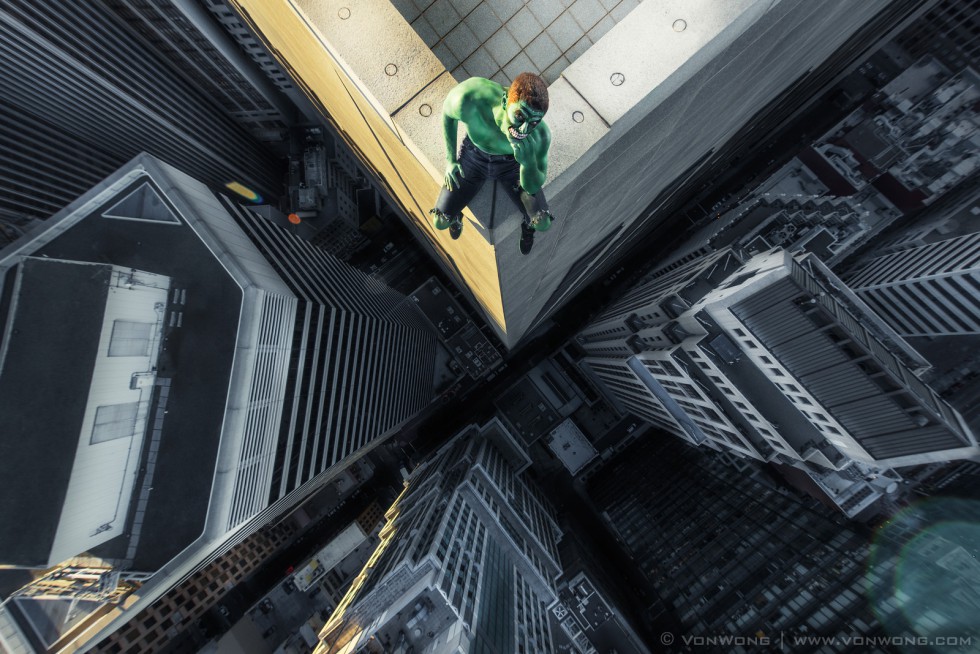 Hulk - Superheroes on Skyscrapers by Von Wong
