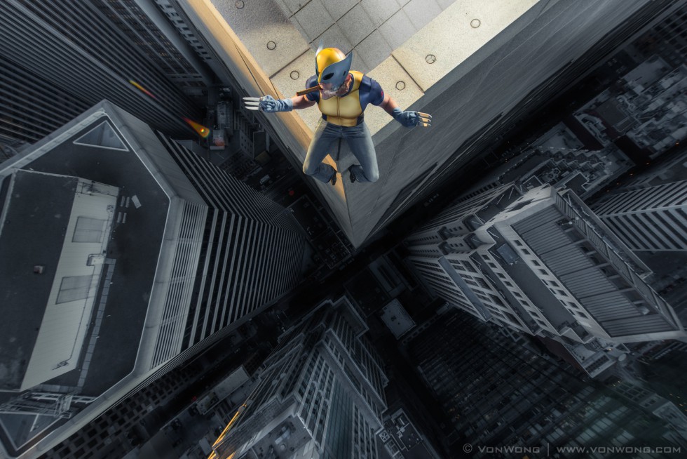 Wolverine - Superheroes on Skyscrapers by Von Wong