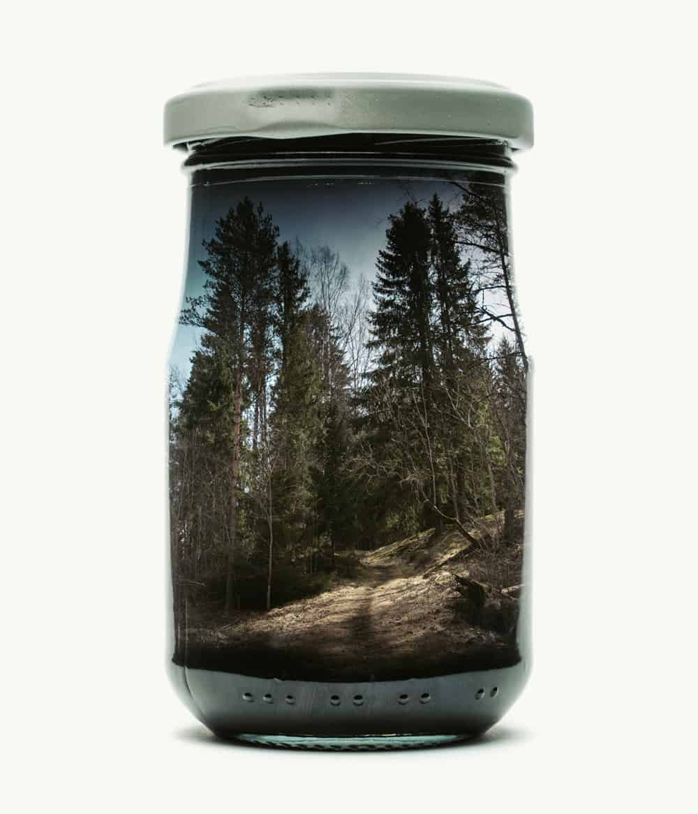 Des paysages dans des pots en verre / Christoffer Relander