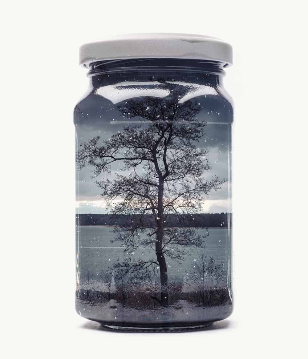 Des paysages dans des pots en verre / Christoffer Relander